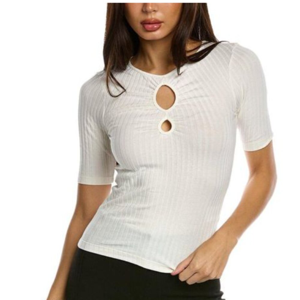 BA&SH Massiva Ribbed Keyhole Top